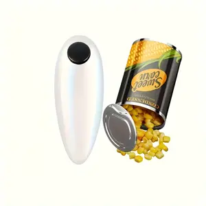 Electric Can Opener, One-Touch Automatic Can Opening with Smooth Edges, Fits Most Can Sizes, for Weak Hand and Arthritis Making It The Best Gift for Seniors And Kids (White)