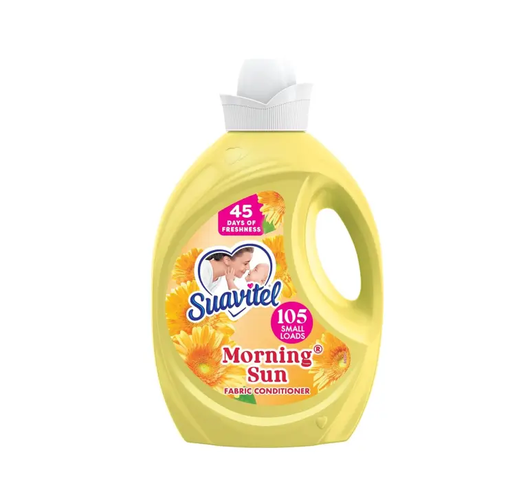 Suavitel Liquid Fabric Softener, Morning Sun Scent, 105 fl oz, Long Lasting Freshness, Soft Fabrics & Everyday Laundry Care