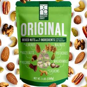 Roastery Coast Original Mixed Nuts | 7 Tree Nut Mix | 3lb or 20oz