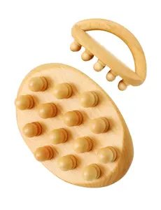Wood Therapy Massage Tools,Wooden Massage Body Brush for Cellulite Remover,Itchy Skin Relief,Body Shaping,Professional Maderoterapia Kit Meridian Pressure Brush,Lymphatic Drainage Massager Comfort