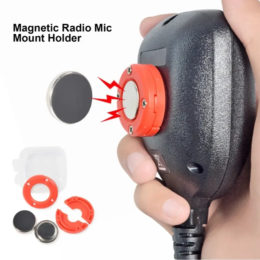 Magnetic Radio Mic Mount Bracket, Durable Hand Microphones Fixed Bracket, car Dashboard Wall mount holder for Yaesu FT7900R MH48 SSM-85D Shoulder Mic Accessories, Handheld