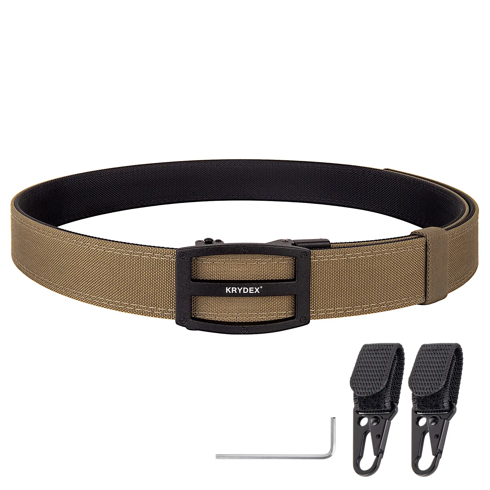 KRYDEX Tactical Nylon Gun Belt 1.5 "Reinforced Belt for Law Enforcement/32-45" | Heavy Duty Belt for EDC Outdoor & Work
