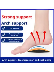 1-2 Pairs Of Arch Support Half Pads, Anti Slip, Pain Resistant, Sweat Absorbing, Soft Orthopedic Half Size Pads For Men And Women'S Arches, Insole Pads
