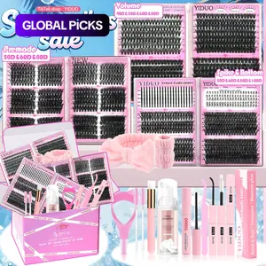 Lash Clusters Kit, Mega/ultra/Dramatic/Volume/Full/Spikes/ Bottom Lashes Clusters Kit WaterProof Lashwith Everything You Need for Beginners and Proficient, DlYat Home Easily, Soft comfortable Easy Apply Natural Lookfor Makeup Daily Life #GLOBAL PICKS