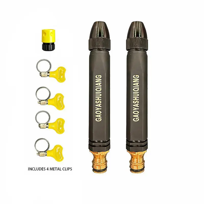 2pcs Adjustable high-pressure pressure washer, nozzle attachments, suitable for cleaning homes and vehicles, garden irrigation, cleaning driveways and patios, washing lawns and vehicles, watering water plants, equipment wash car pressurewasher