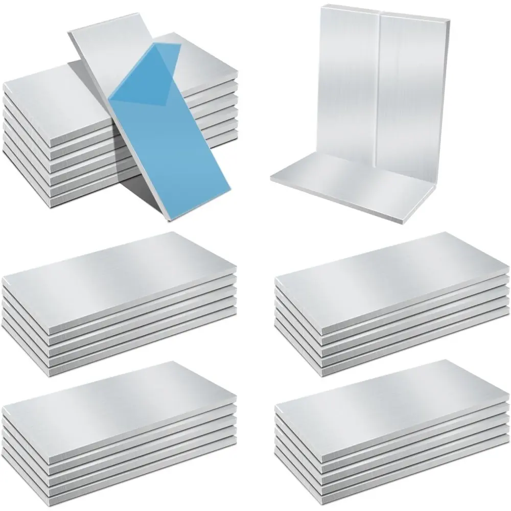24 Pcs Aluminum Sheet Welding Kit for Beginners, 1/8" Thick and 2" x 4" Plain Aluminum Plates for Mig Tig Stick Arc Welding and Brazing Practice, Heat Treatable Corrosion Resistant