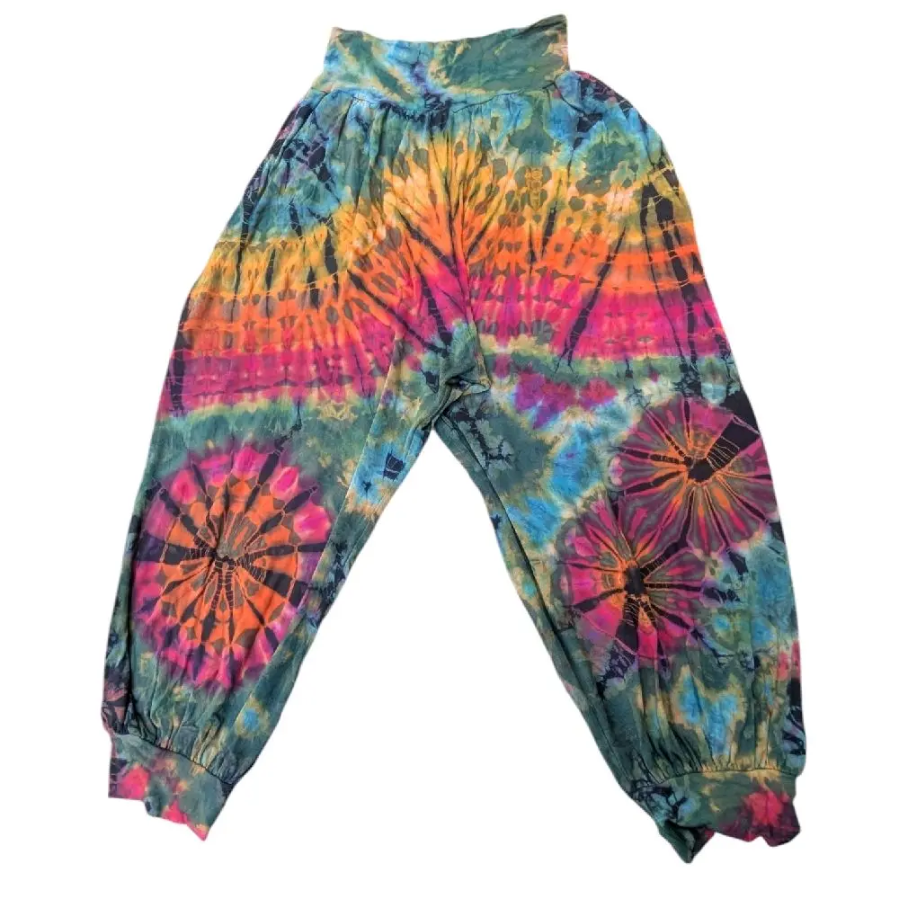 Women's Tie Dye Harem Pants - Fit Design, Soft Fabric
