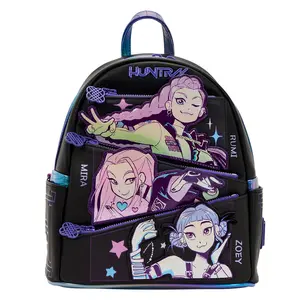 KPop Demon Hunters HUNTR/X Loungefly Mini Backpack with Photo Card Charm