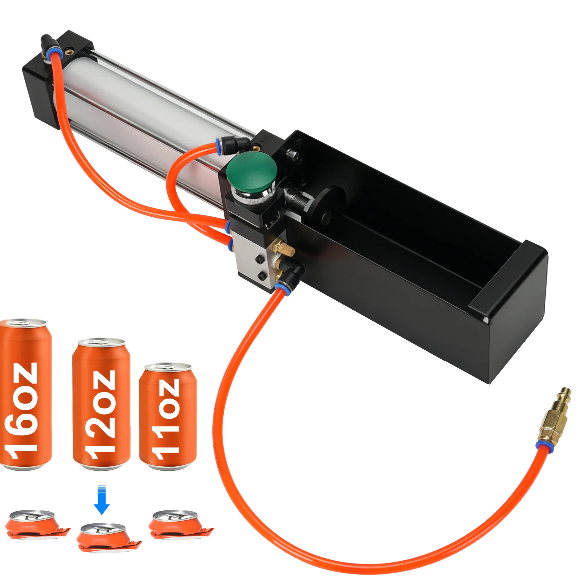 Kaitnax Can Crusher, Heavy Duty Pneumatic Cylinder Soda Beer Can Crusher, Eco-Friendly Recycling Tool