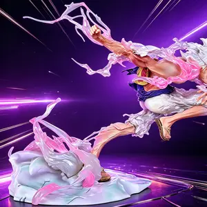 Double-Headed Deformable Gear 5 Files Monkey Statue, Handcrafted Anime Ornament with Exquisite Gift Box, Premium Rubber Fruit Modeling Figure, Ideal for Home Decoration, Desktop Display, Holiday Gifts & Collectibles
