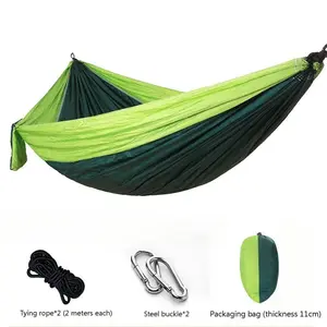 Professional Outdoor Camping Hammock, Lightweight Portable Backpack Travel Gear, Durable Parachute Nylon, Large Dual Person Hammock Tent