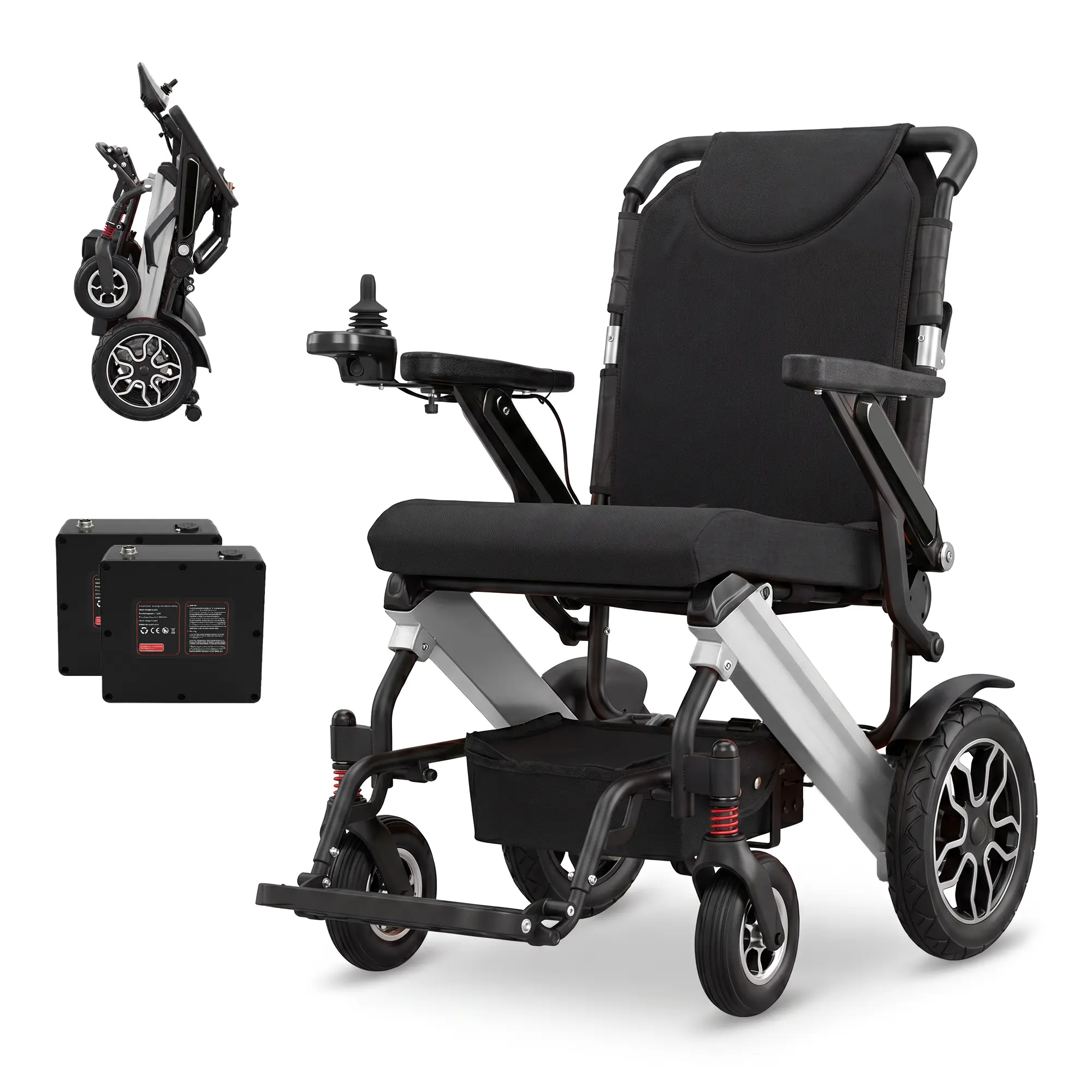 【Zygenair】YL002 Zygenair Electric Wheelchair with Dual Lithium Batteries, 30 Miles Long Range Electric Wheelchairs for Adults, Foldable Power Motorized Wheelchair with 500W Motors, Support 350Lbs