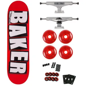 Baker Complete Logo Red 8.125" with Independent Reynolds Hollow Trucks, 53mm 99A Wheels