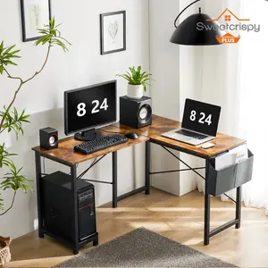 L Shaped Desk - Computer Desk Corner Desks Gaming  PC Table with CPU Stand Side Bag for Home Office Dorm Sturdy Writing Workstation