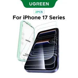 UGREEN for iPhone 17 Series Screen Protector ,9H Hardness Grade Shatterproof HD Tempered Glass ,Full Coverage Easy Installation Case Friendly ,2 Pack，smooth tempered glass，100w，tiktokshopmemorialday summerwins