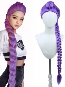 Women's Long Braided Wig, Rumi Wig for Kpop Singers & Anime Cosplay, Perfect for Stage Performance, Halloween Costumes, Parties, Long Hair