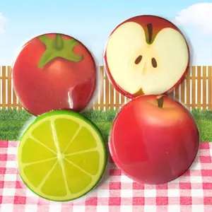 Mini Fruit Pinback Buttons - 5 Designs Available - Heisei Retro Accessory