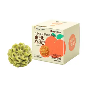 DANXIANG White Peach Oolong Cookies - Crispy & Creamy Sea Salt Butter Biscuits (120g) - Made with Pure Animal Butter, Clean Ingredients