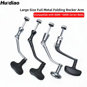 Huidiao Ultra-Durable Large Handle for Big Game Fishing Reel Corrosion Resistant All Metal Rocker Arm for Spinning Reel 8000-16000 Series Fishing Equipment
