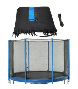 Upper Bounce Trampoline Net, Fits 14 ft Round Trampoline using 8 Straight Poles - Installs Outside of Frame