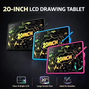 20-Inch LCD Drawing Tablet Doodle Board for Kids Ages 3+ Rechargeable Erasable Colorful Screen Educational Toy Ideal for Classrooms & Creative Play