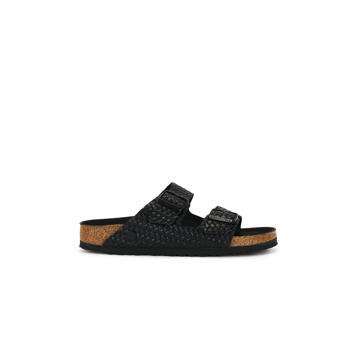 BIRKENSTOCK Arizona Woven Embossed Sandal in Black BIRKENSTOCK Arizona Woven Embossed Sandal in Black
