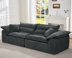 Hobestluk 104" Sectional Sofa Couches 3 Seater Modular Sofa, Boneless Couch, Cloud Couch with Removable Cushion, Modular Sectional Couches for Living Room