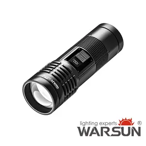 WARSUN 2000LM Dual Light Zoomable Flashlight, High Lumens Type-C Rechargeable, Bright LED Work Light, Emergency & Outdoor Use，#dealsforyoudays