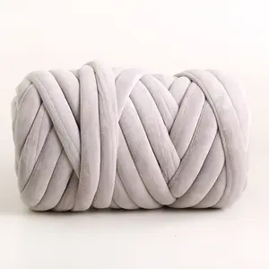 1Pc 250g Super Bulky Iceland Yarn, Flannel Tube Core Cotton Thick Yarn, Extra Chunky Hand Knitting & Crochet Yarn for DIY Cat Beds, Pillows, Blankets & Baby Anti-Collision Projects, Soft Warm Durable Safe Material, High Elasticity Easy to Knit, Perfect fo