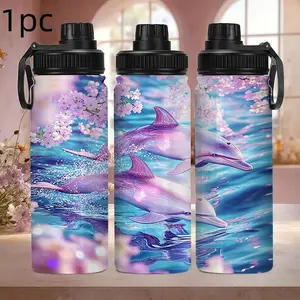 1pc 20oz stainless steel double wall insulated Cup - leak-proof travel cup, durable coffee cup for hot and cold drinks, gift idea for coffee lovers, coffee travel cup, safe drink, festival design, reusable, hand washable only