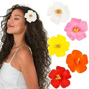 Flower Design Hair Clips, 5 Counts/set Colorful Hair Accessories for Women & Girls, Cute Hair Styling Tools for Beach Party, Wedding