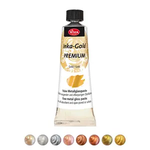Viva Decor Inka Gold Premium 1.41 oz. Gilding Wax and Metallic Finish for Shiny Effects on Wood, Canvas, Clay, Concrete, Fast Drying, Ideal for Antiq Household ue Patina Effects and DIY Projects Container Paint