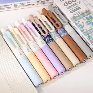 Retractable Ballpoint Pen, 6 Counts/set Colorful Smooth Writing Pen, Comfort Grip Fashionable Elegant Pen for School Office Examination, Ballpen Set, Color Marker Set, Colored Pens Set, Set With Pen