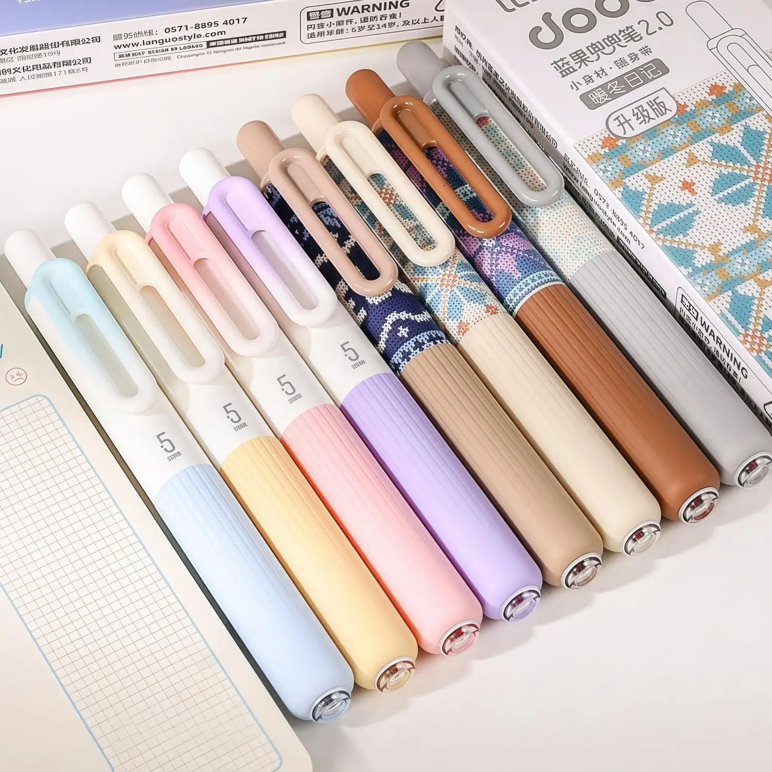 Retractable Ballpoint Pen, 6 Counts/set Colorful Smooth Writing Pen, Comfort Grip Fashionable Elegant Pen for School Office Examination, Ballpen Set,