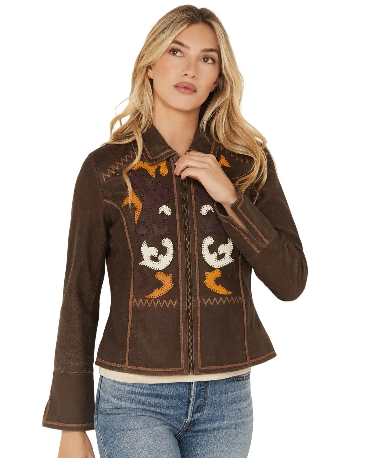 Shyanne Women's Women'S Washed Suede Leather Jacket - Swho24o58-Chbn
