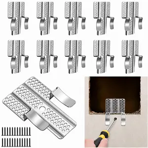 Easy-to-Install 1/2-Inch Drywall Clips,Drywall Repair Tools, Professional Wall Hole Repair Kit and Drywall, Sturdy Metal-Backed Clips with Screws for Home Renovation,fathersdaygift fathersdaygift