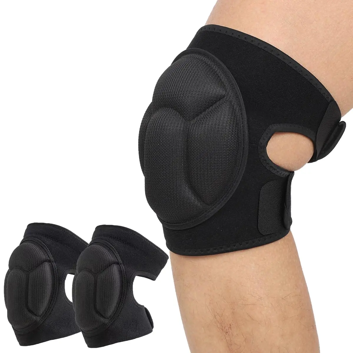 Turtle Shell Knee Pads for Knees - EVA & Polyester Fabric Safety Equipment, Shock Absorbers, Pressure Spread Pad, Soft Padding, 2-Pack M Size, Hand-Washable, Tough Plaid Sports Gear for Gardening, Tennis, Fits 30~60kg/75~100kg Users, toolupgrade