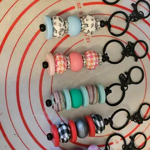Beaded Keychains - Colorful Bead Designs for Keychain Use as shown in the Image