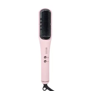 L'ANGE HAIR SteamSmooth Steam Smoothing Comb | Coconut Oil–Infused Steam Brush for Sleek, Shiny Results | Negative Ion Frizz Control | Hydrates & Straightens Hair