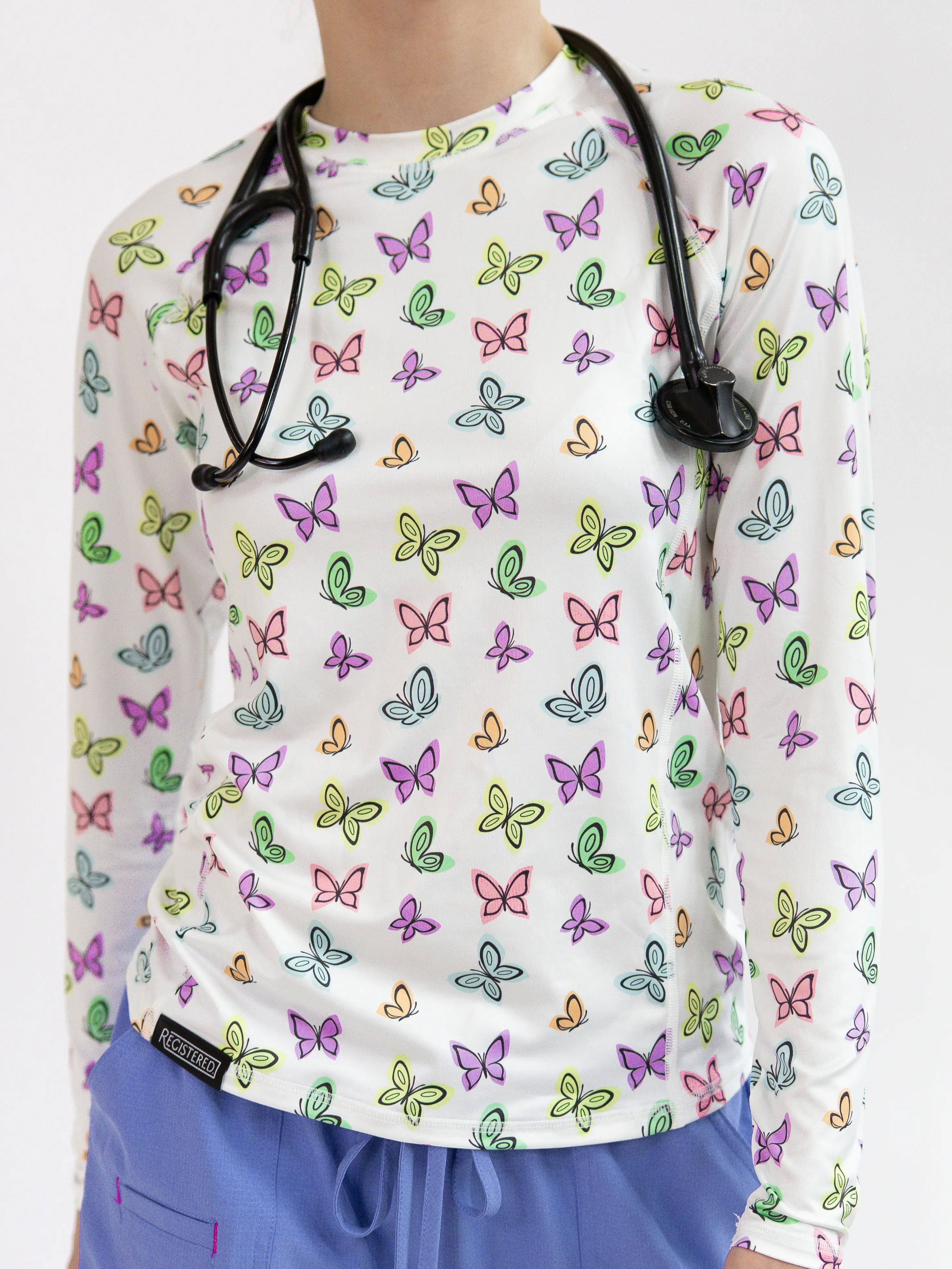 Butterfly Babe Athletic Underscrub – Long Sleeve Top