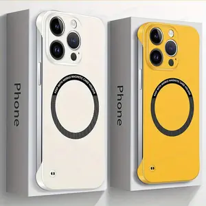 Ultra Slim PC Frameless Matte Phone Case For iPhone 17 16 15 14 13 12 11 Pro Max 15 16 Plus Magnetic Hard Cover Cases