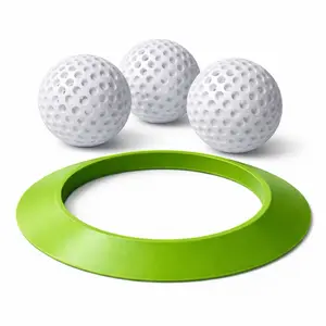 Indoor Golf Training Set – 3 Airless Practice Balls with Target Hole