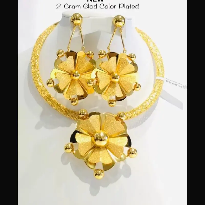 High quality fashion jewelry set 21k color
