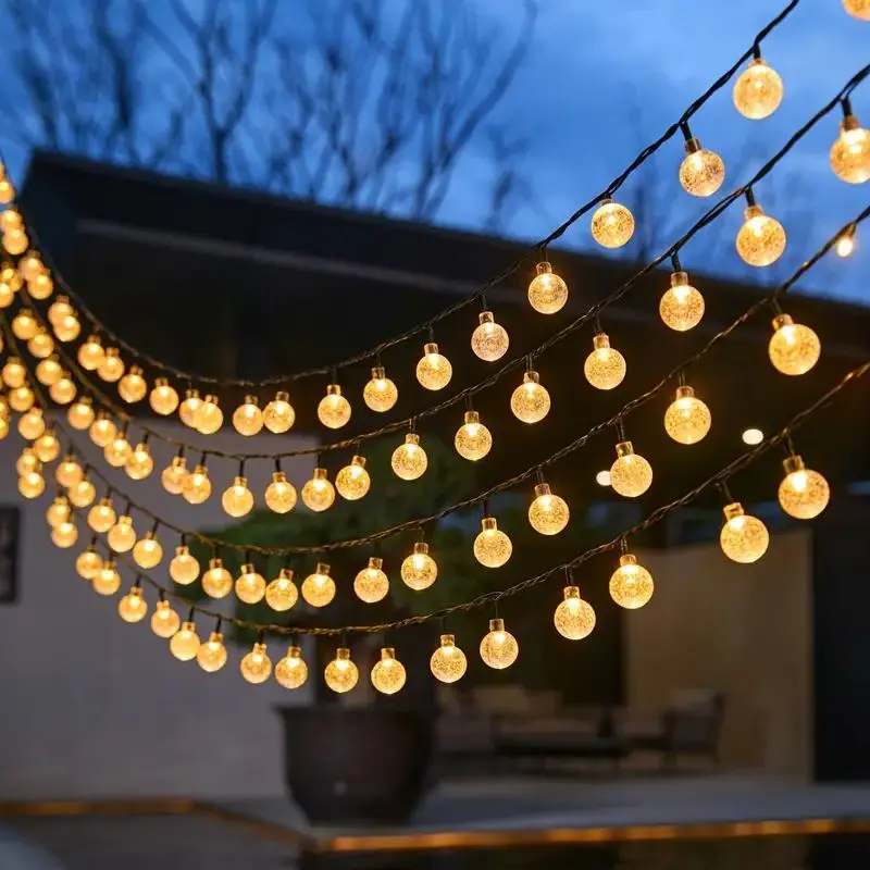 Solar Powered LED String Light, Waterproof LED String Light, Outdoor Decorative Light, Adjustable Brightness LED, modern outdoor lighting for Garden, Patio, Yard, Lawn, Party, Wedding, Lamp, Home, Led Lights