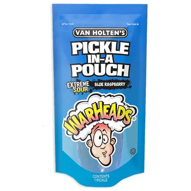 Van Holten's WarHeads Sour Blue Raspebrry Pickle In-A Pouch