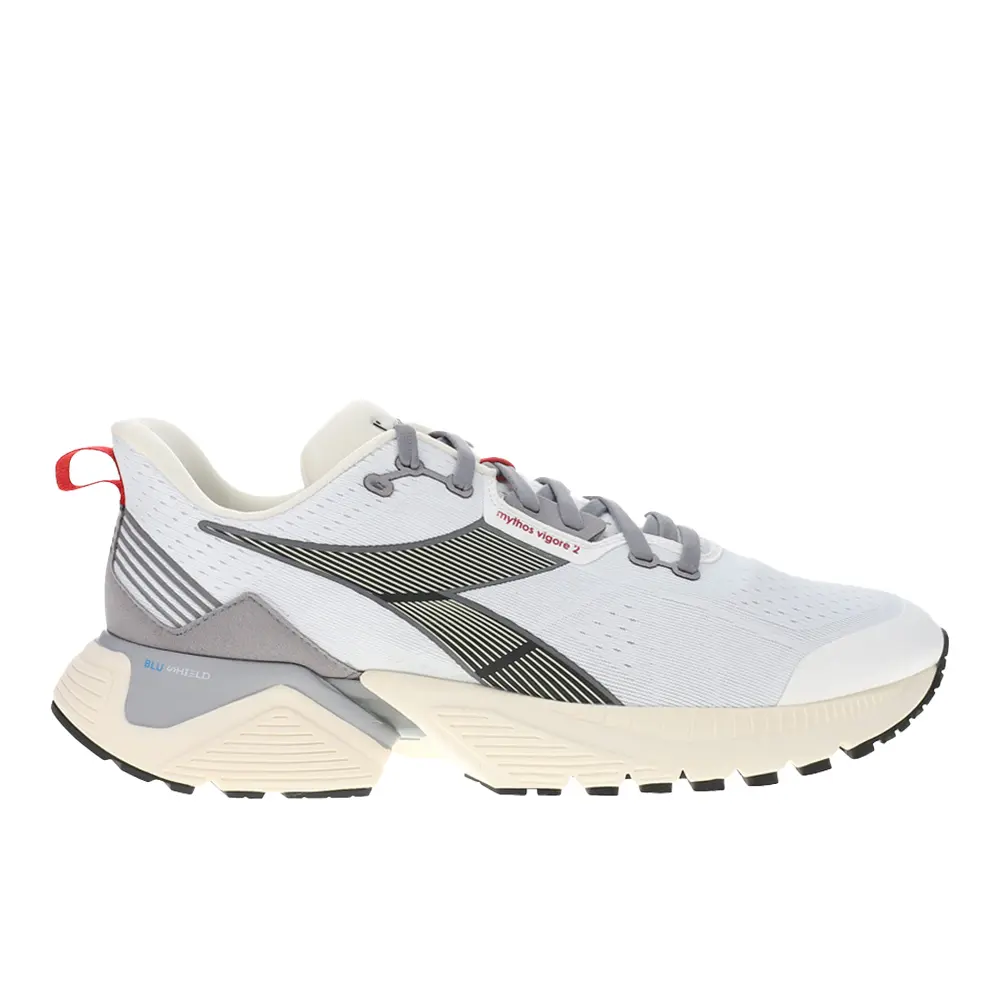 diadora Mens Mythos Blushield Vigore 2 Running Sneakers Shoes - Black, White