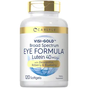 Carlyle Eye Health Supplement 120 Softgels | with Lutein 40mg, Zeaxanthin, Bilberry and Blueberry | Eye Support Vitamins | Non-GMO Gluten Free Supplement