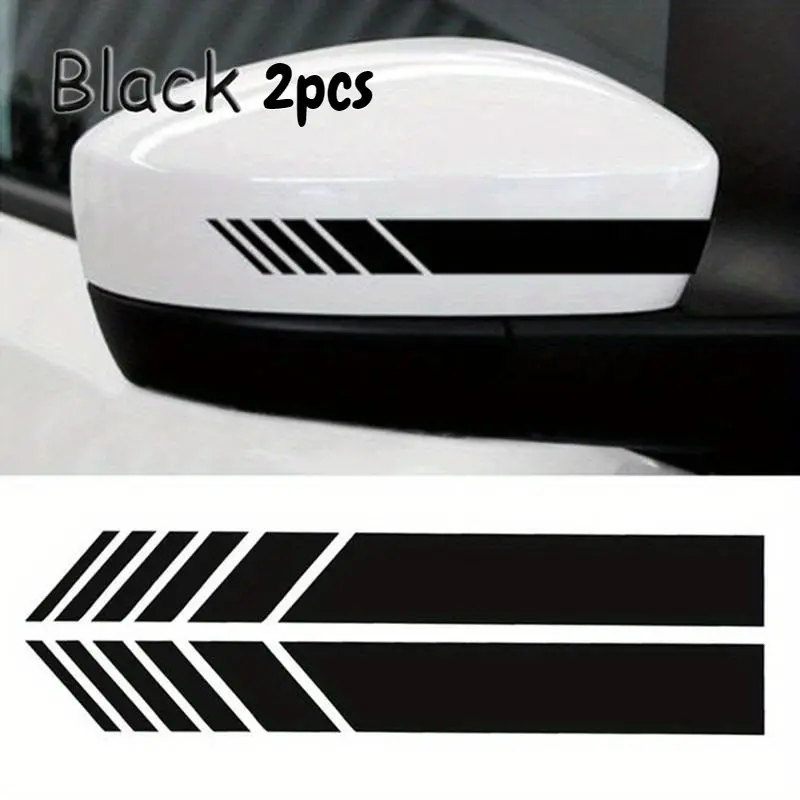 2pcs Striped rearview mirror car sticker, reflective sticker, scratch blocking car sticker, Car Decals, Car Accessories, Automotive Accessories, Automotive Vehicle Accessory