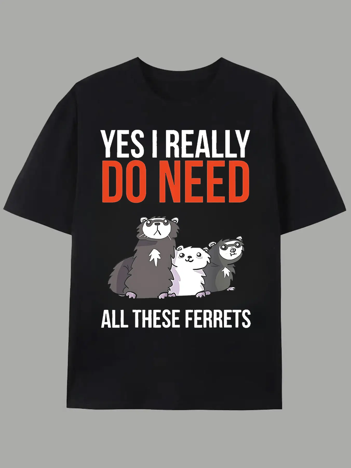 Men's Retro Ferret Lover T-Shirt - Ferret Graphic unisex soft cotton short sleeve t shirt, vintage graphic casual tee for men women teens, perfect birthday holiday gift for camping travel gym daily street casual wear