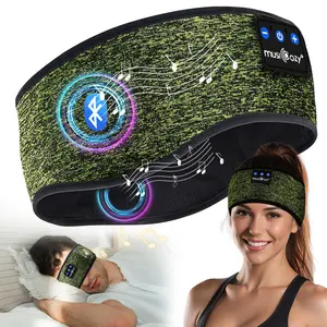 MUSICOZY Headband Bluetooth Headphones Sports Wireless Headphones，Good for Insomnia, Air Travel